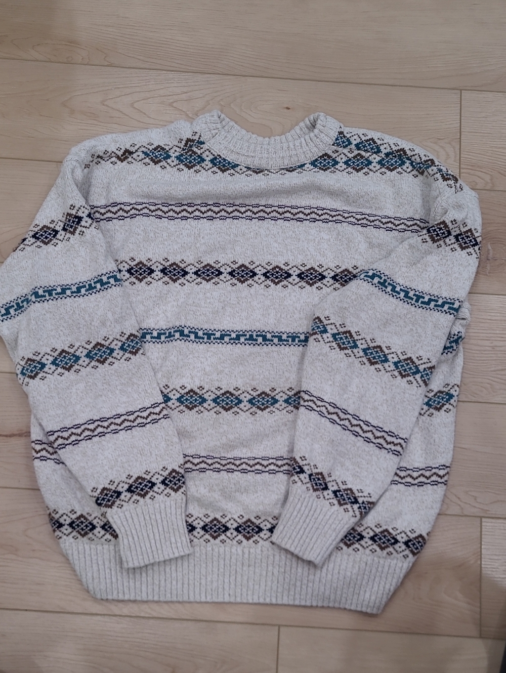 80's/90's Shelby Crewneck Patterned Sweater Made In Canada